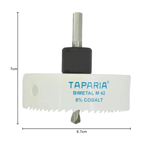 Image of Taparia Bimetal Mini Hole Saw HSM 67 - Precision Cutting Tool, High -Speed Steel Teeth for Wood, Metal & Plastic