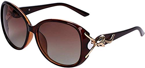 Crayoasis Ladies Sunglasses Translucent Polarized Sunglasses Mirrored Sunglasses Retro Eyewear Large Frame Goggles UV400 Shades Eyeglasses Sun Protection Spectacles for Women