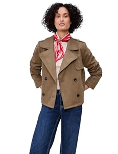 Street One Damen Trenchcoat aus Velours