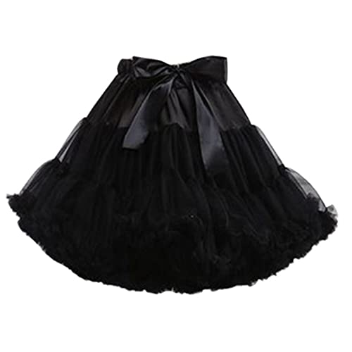 Lolita Cosplay Petticoat A-Line Puffy Tutu Skirt Layered Tulle Ballet Dance Pettiskirts Big Bowknot Underskirt4