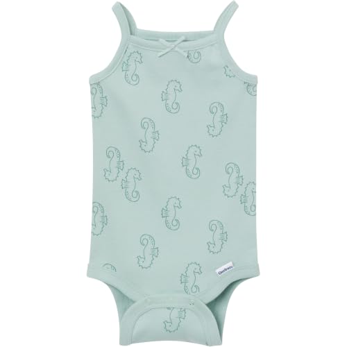 Image of Gerber Baby Girls Multi-Pack Sleeveless Onesies Bodysuit
