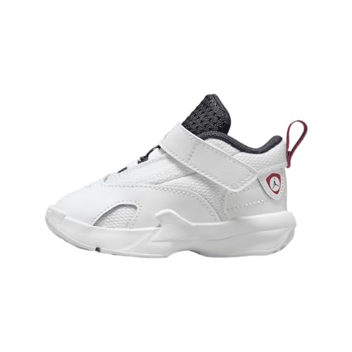 Jordan Max Aura 6 Baby/Toddler Shoes (FQ8296-100, White/Varsity Red/Midnight Navy) Size 7