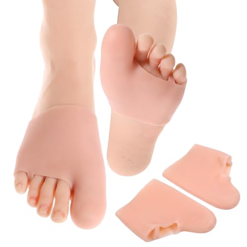 Image of Gel Big Toe Cap & Metatarsal Sleeves, 2 Pack Silicone Big Toe Protector Reusable Bunion Corrector for Women and Men to Help Relieve Bunion Pain, Prevent Corns, Calluses, Blisters, Ingrown Toenails