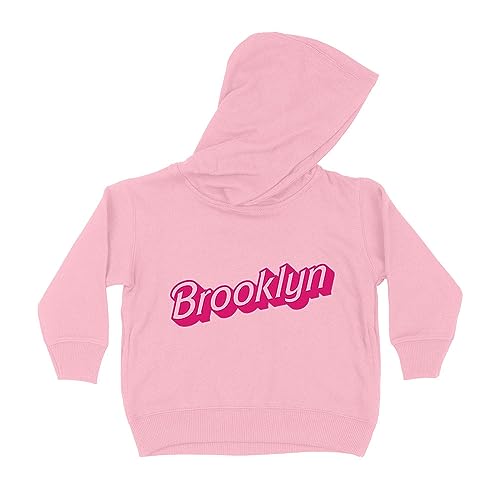 Brooklyn Doll Font Kids Hoodie Sweatshirt Toddler 2T Light Pink