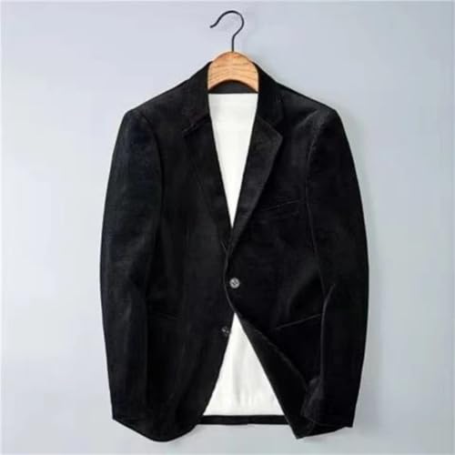 Men Thickened Corduroy Suit Notched Collar Slim Retro Blazer Casual Warm Jacket Coat4