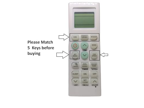 Image of Sanavya AC Remote Control - Compatible Replacement for Split & Window Air Conditioners - Replicates Genuine Remote Functions (LG ac Remote Jet Mode 36g)