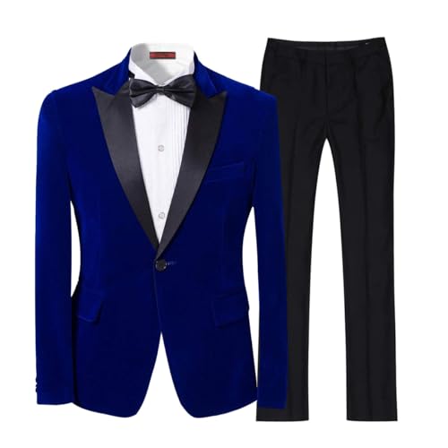 Cloudstyle Mens 2-Piece Suit Peaked Lapel 1 Button Tuxedo Slim Fit Dinner Jacket Pants