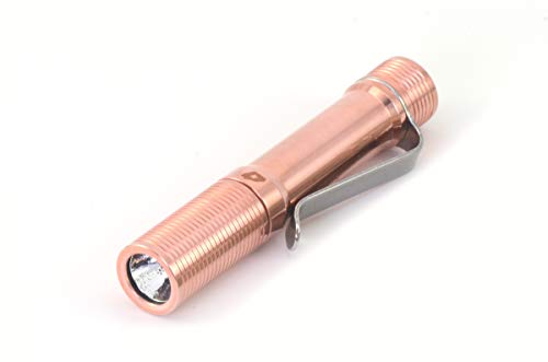 60% Off Discount Foursevens Preon P1 MKIII LED Flashlight, Mini Pocket EDC Flashlight with Clip, High CRI, Multiple Configurable Modes including Strobe & Beacon (Solid Copper)