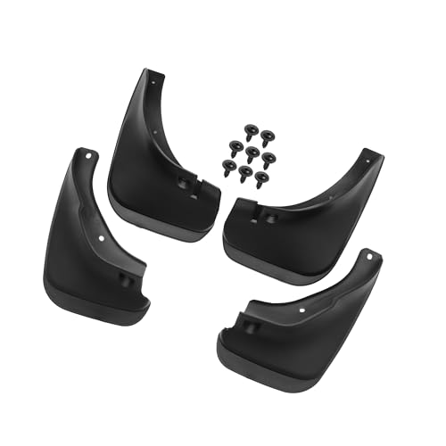 Image of Motoforti Front and Rear Mud Flaps Splash Guards Fit for Toyota Corolla Sedan 1993-1997 - Pack of 4 Black Long-Lasting