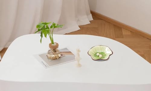 Image of JAMEND CLXP Ice Cracking Leaf Jewelry Dish, Decorative Ring Holder Small Trinket Tray Bowl, Gifts for Daughter Mom Friends, Grass Green.