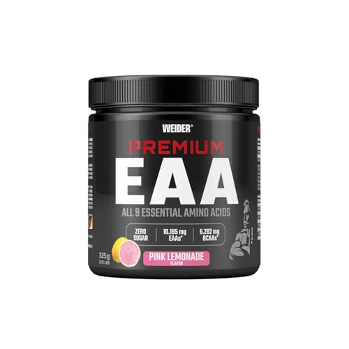 Weider Premium EAA Pulver - Essentielle Aminosäuren - BCAA 2:1:1 Verhältnis, vegan & zuckerfrei - 325g - Pink Lemonade