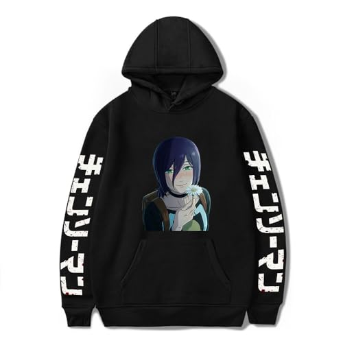 Huacaiyu Anime Chainsaw Man Felpa con Cappuccio per Uomo Donna
