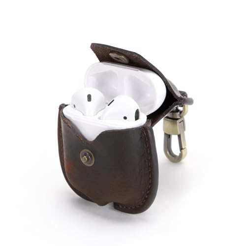 CONTACT'S FAMILY Case for AirPods 1st/2nd Gen, Leather Airpods case