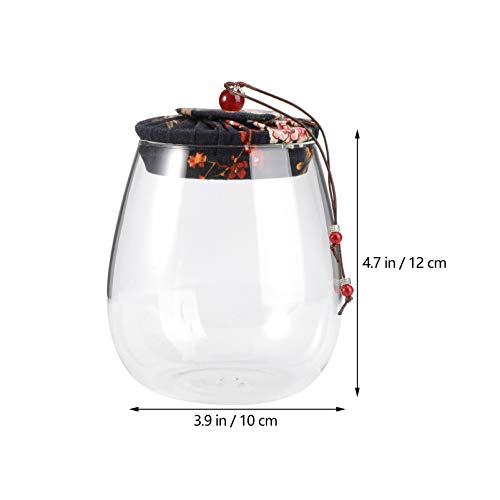 Cabilock Tarros de Vidrio para Almacenar Tapas Recipientes Herméticos para Alimentos Tarro de Almacenamiento para Cocina Tarro Sellado Tapa de 600 Ml Tarro para Cereales - Imagen 8