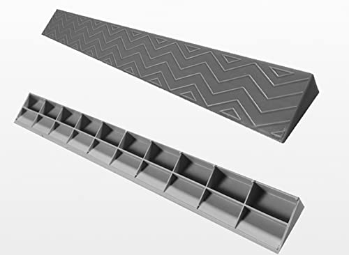 SUMBITODThreshold Ramp for Doorway, Indoor Non-slip Ramp, Portable Threshold Ramp, Stable Structure for Sweeping Robot/Wheelchair/Scooter/Bathroom/Porch (Color : Gray, Size : 100 * 4 * 10cm)