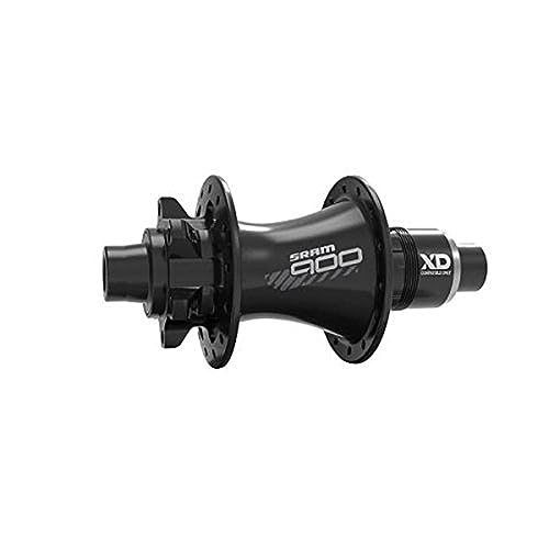 SRAM 900 Rear Hub 28H 6-Bolt Disc Black, 9/10/11-Speed Driver Body, Includes Quick Release and 12 x 142mm Through Axle Caps