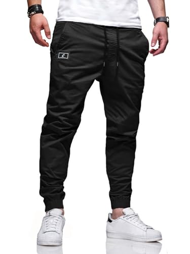 Men's Casual Joggers Pants Elastic Waist Loose Fit Harem Hiking Pants Trousers