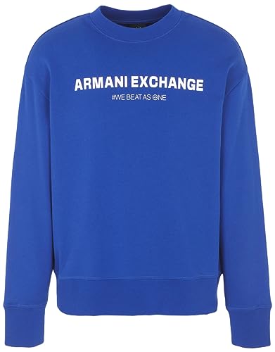 Armani Exchange Herren Cross Gender, Sustainable, Cuffed Sweatshirt, Blau,...