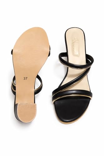 Image of Women's PU Leather Sandals | Comfortable Open-Toe Stylish Sandal Flats