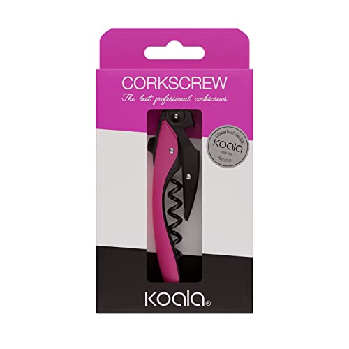 Koala Spain High Tech Two-Stroke Corkscrew, Patented Automatic Tab, Pink, Estándar - Image 4