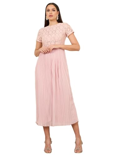 Image of Styli Women's Polyester A-Line Maxi Casual Dress (7006884728 Pink