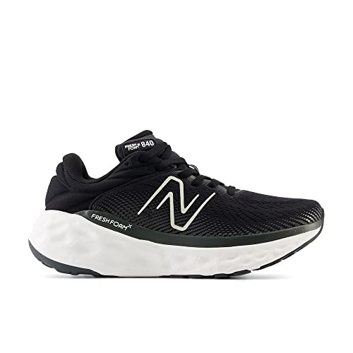 New Balance Women's Fresh Foam X 840F V1 Running Shoe, Black/Magnet, 5 M