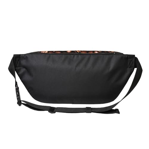 Sac banane de course imprimé grains de café torréfiés avec sangle - 2