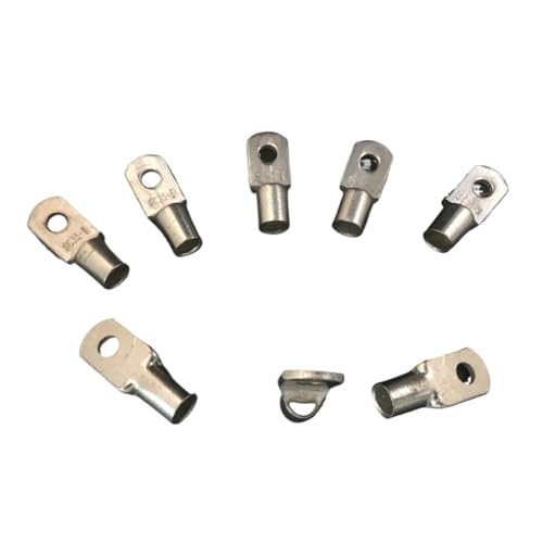 SC10-6 SC10-8 SC10-10 Tin Plated Copper 6mm 8mm 10mm Bolt Hole 10mm2 Cable Wire Cable Lug Connector Crimp Terminal(SC10-8)