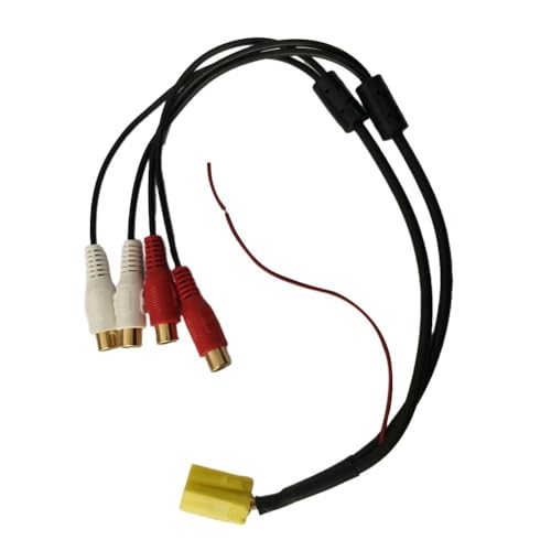 EaseSunny Adaptateur ISO 6 broches, câble auxiliaire, câble radio pour VW Golf, Skoda, Ford, Seat, Audi A3 A4 TT, sortie audio stéréo de voiture