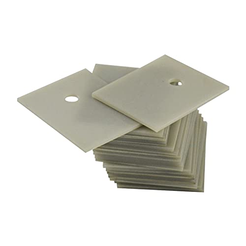 YANGQI yaoqijie 10pcs de nitruro de Aluminio de nitruro de cerámica de cerámica de cerámica de cerámica Aislante A-220/247/264 / 3P / 3 Nitruro de Aluminio Lasting (Color : 0.6x12x18.5 no Hole)