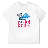 Photo Gallery men s burnouts or bows gender reveal party t-shirts white m Photo Gallery men s burnouts or bows gender reveal party t-shirts white m