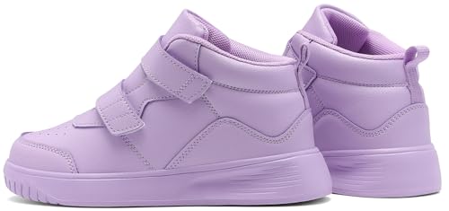 Big Girls High Top Sneakers Fashion School Shoes Light Weight Outdoor Casual Walking Kids Shoes Purple 4.53
