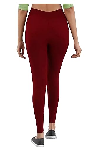 Image of H2 Women's Ankle Length Stretchable Cotton Leggings - Soft Stretch for Casual and Yoga