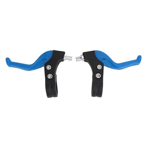 MMABEUTF 子供用自転車ブレーキハンドル、交換用ナイロンブレーキレバー、ユニバーサル左右ハンドル、サイクリングバイクブレーキシステム用、耐久性と軽量設計 (青)