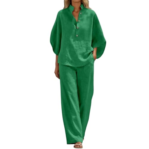 Conjunto de pantalón de mujer ropa de dos piezas ligera chándal de verano holgado y cómodo