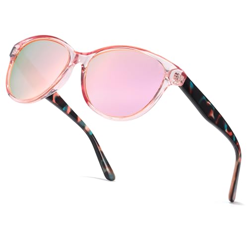 LVIOE Polarized Sunglasses for Women Retro Shades with UV400 Protection V22