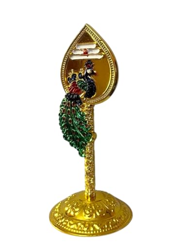 Image of Steel Murugan Vel Statue (8 cm) | Divine Lord Karthikeya Spear for Car Dashboard & Pooja Room Decor | Durable Red Vel Idol for Altar & Spiritual Gifting (vel mayil)
