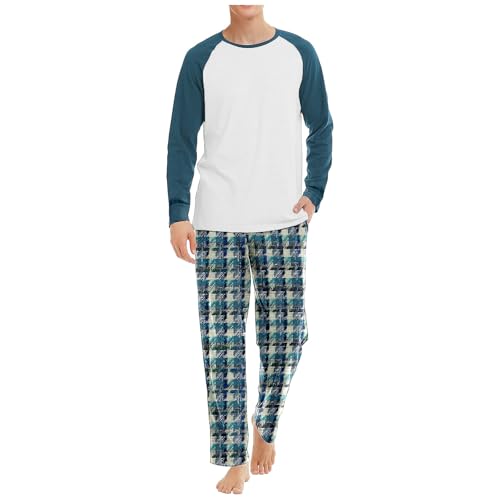 Vêtements d'intérieur homme pour cocooning d'hiver en haut à carreaux