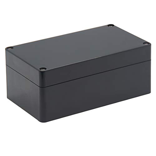 LuSumtly Project Box IP65 Waterproof Dustproof Junction Boxes ABS Plastic DIY Electronic Case, Indoor & Outdoor Electrical Box Power Cord Enclosure Black 6.22 x 3.54 x 2.36 inch (158x90x60mm)