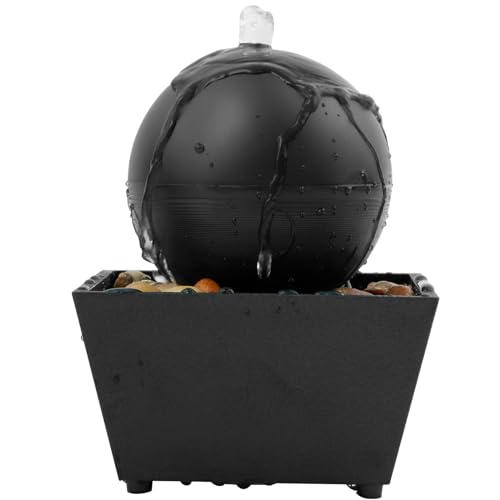 Abizarch Tabletop Fountain with Light Battery/USB Operated, 6