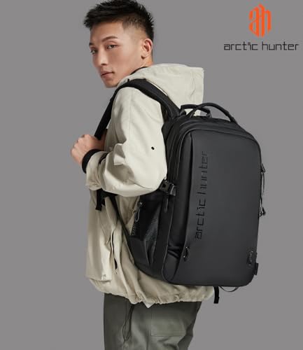 Arctic Hunter Backpack for Men Light-weight 15.6" Laptop Backpack Water-resistant Stylish Anti-theft 25L Laptop Bag 5 Compartment for Travel... - Image 8