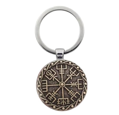 Porte-clés boussole style nordique un cadeau d'année exquis pour vos proches