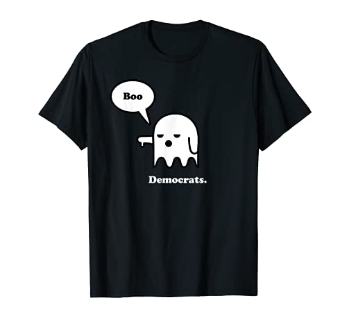 Io odio i democratici, T-shirt anti-democratici, Halloween fantasma Boo Maglietta