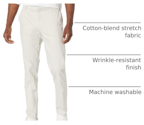 Image of Amazon Essentials Men's Slim-Fit Wrinkle-Resistant Flat-Front Stretch Chino Pant