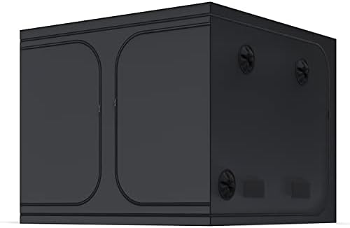 TopoLite 120"x120"x80" Grow Tent, High Reflective Mylar Grow Box with Removable Floor Tray for 10x10 Hydroponic Indoor Planting