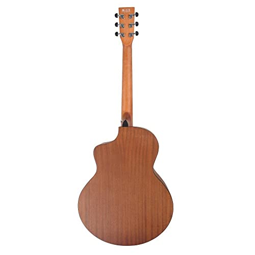 Image of Vault EA40 41 inch Premium Solid Spruce-Top Cutaway Acoustic Guitar - Natural