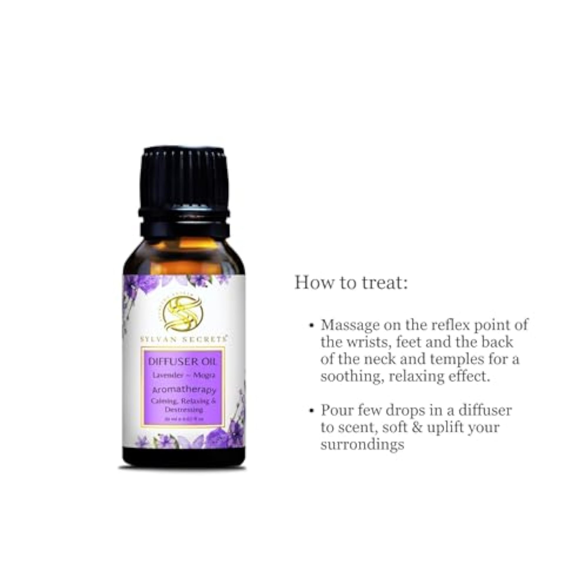 Sylvan Secrets Diffuser Lavender & Mogra, 20ml