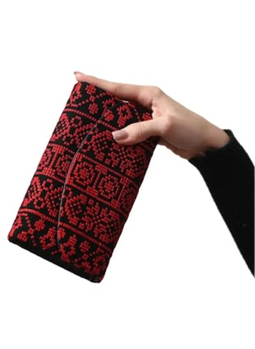 Elegant Embroidered Large Wallet – Spacious & Stylish Handmade Accessory, Durable Fabric, Perfect for Women’s Everyday Use (Black)2