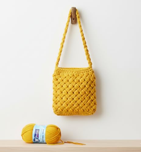 Image of ProKart Premium 4-Ply Woolen Knitting Yarn | 100g Yellow Mango Hand Crochet Soft Wool for Sweaters, Scarves, Hats, Baby Clothes & DIY Craft Accessories (1 Ball x 100g) - PRO12