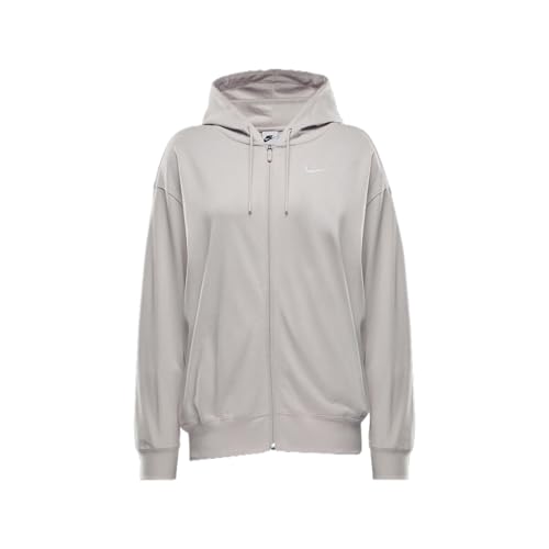 Nike Sportswear Women's Oversized Jersey Full-Zip Hoodie (DM6415-104, Light Orewood Brown/White)